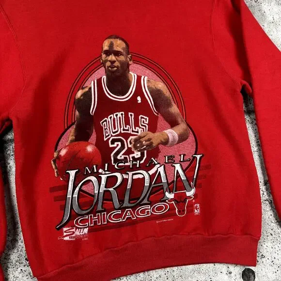 Vintage Michael Jordan Sweatshirt 90s Salem Size Small/Med - Picture 2 of 5